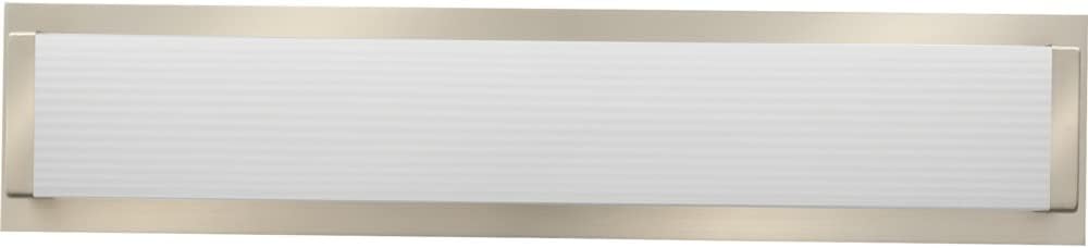 Lithonia Lighting 24-Inch LED Vanity Light with Warm White Color Temperature, Traditional Square Bathroom Vanity Wall Light Fixture for Over The Mirror, Brushed Nickel