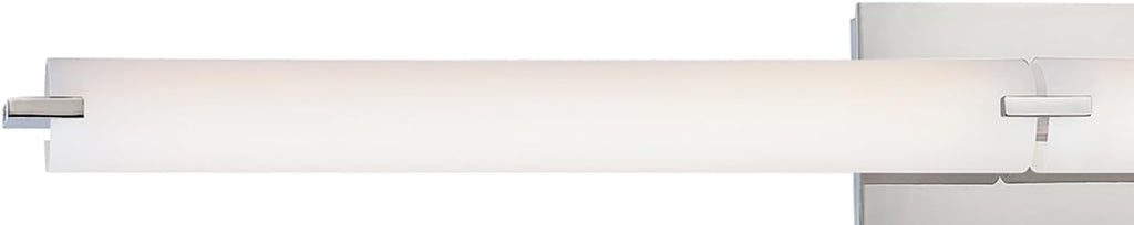 GEORGE KOVACS P5046-077-L Tube LED Vanity Bath Light, 2-Light, 40 Total Watts, 4.75-in H x 39.75-in W, Chrome