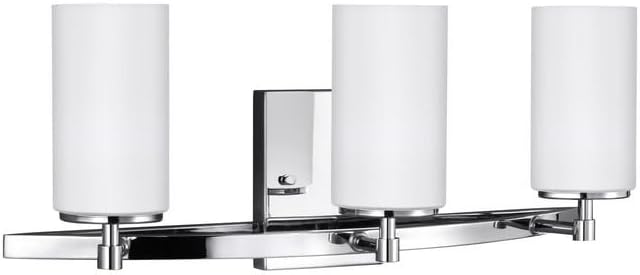 Generation Lighting 4424603EN3-848 Alturas Three - Light Wall/Bath Vanity Style Fixture, Satin Brass, 100 Total Watts, 9.125 Inch Height, 22 Inch Wide, Steel Construction