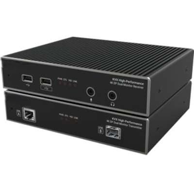 KVXHP-200 KVM Extender, DisplayPort 1.2, Dual Monitor 4K, Point to Point, USB 2.0, 328 ft CATx