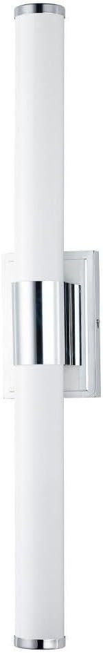 Maxim Lighting Optic 30' 2-Light Bath Vanity Light | Polished Chrome Aluminum Finish | White Glass Shade | Transitional Indoor Light Fixture | Ideal for Bathrooms & Powder Rooms | 52116WTPC