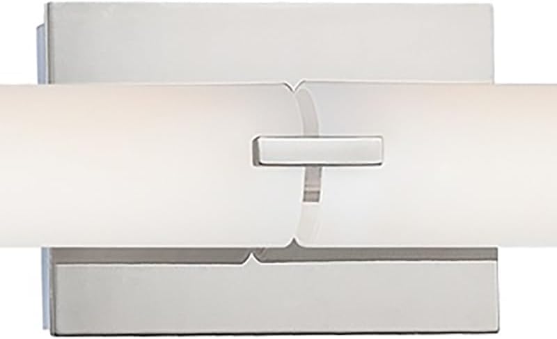 GEORGE KOVACS P5046-077-L Tube LED Vanity Bath Light, 2-Light, 40 Total Watts, 4.75-in H x 39.75-in W, Chrome
