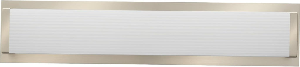 Lithonia Lighting 24-Inch LED Vanity Light with Warm White Color Temperature, Traditional Square Bathroom Vanity Wall Light Fixture for Over The Mirror, Brushed Nickel