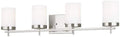 Generation Lighting 4490304-962 Zire Four Light Bath, Brushed Nickel
