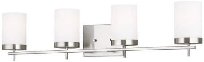 Generation Lighting 4490304-962 Zire Four Light Bath, Brushed Nickel