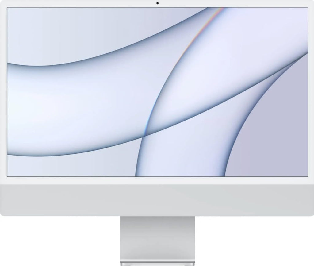 2021 Apple iMac with Apple M1 Chip with 8-core CPU (24-inch, 8GB RAM, 256GB SSD Storage) (QWERTY English) Silver (Renewed)