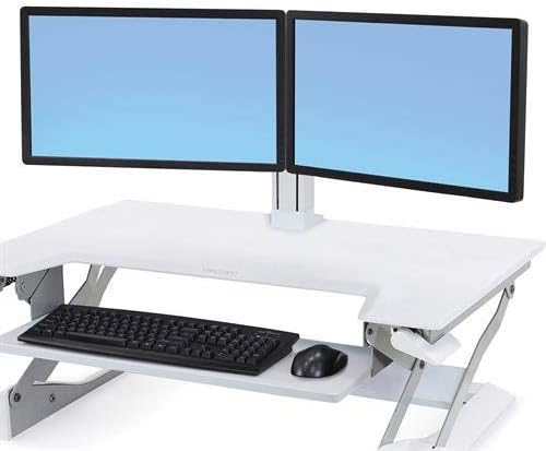 Ergotron 97-934-062 WorkFit Dual Monitor Kit Cart Upgrade Kit,White