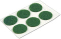 6 Pack 3/4' Green Round Self Adhesive Felt Cupboard Door Bumpers - Pack of (50)