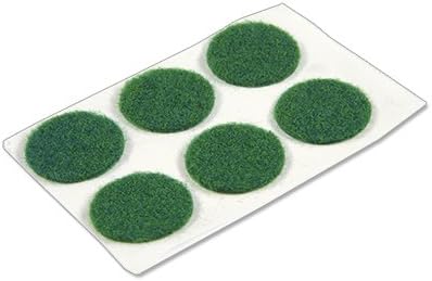 6 Pack 3/4' Green Round Self Adhesive Felt Cupboard Door Bumpers - Pack of (50)