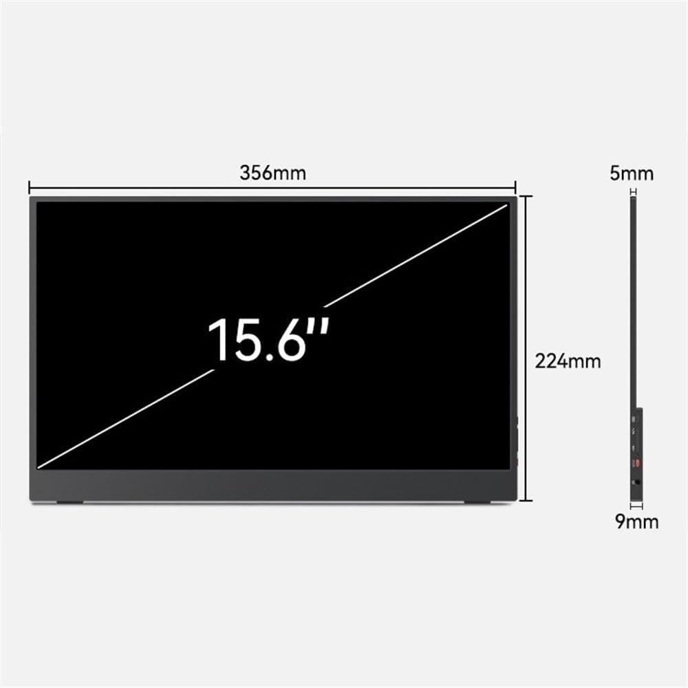 Portable Monitor for Laptop Portable Monitor 15.6 Inch 100% SRGB 1080P FHD IPS HDR Gaming Display, Travel Second for Laptop Portable Gaming Monitor