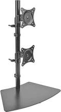 Tripp Lite Dual Monitor Mount Stand/Clamp, Vertical, Swivel & Tilt, 15-27 Inch, Flat Screen Display, Desktop Mount, Black (DDR1527SDC)