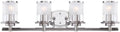DESIGNERS FOUNTAIN 4-Light Essence Bathroom Vanity Lights Fixture, 32.25 Inch Wall Mount Sconce for Bedroom or Over Mirror, Chrome, 6694-CH