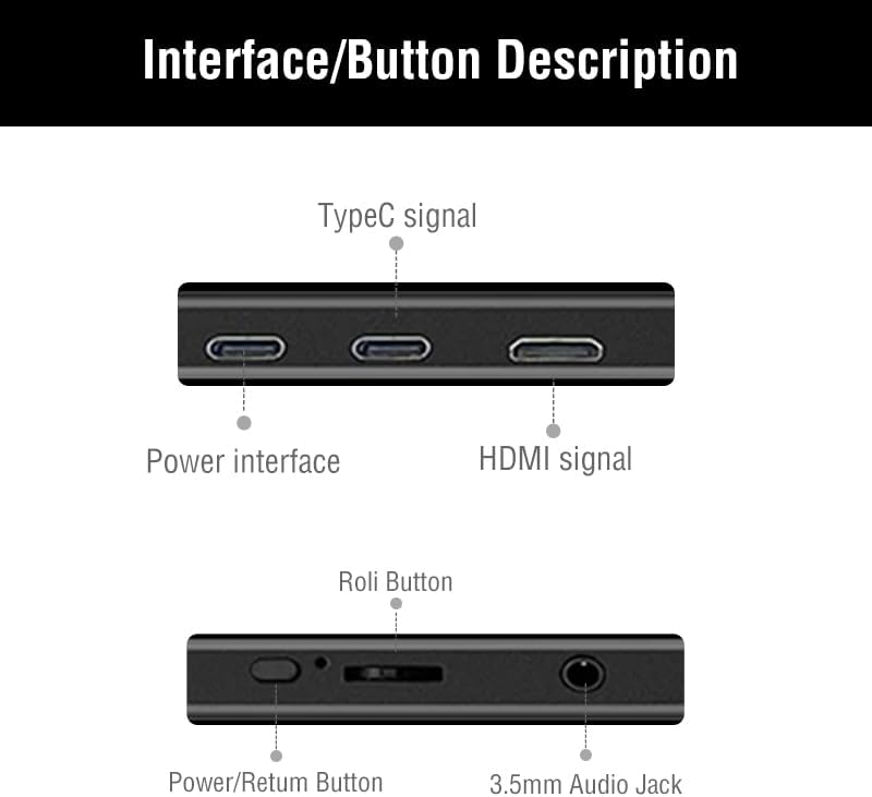 14 inch 4K Portable Monitor HDR 16:9 Low Blue Light for Xbox/ PS5/ 4/ Switch/Mobile Phone/Computer/Laptop Expansion
