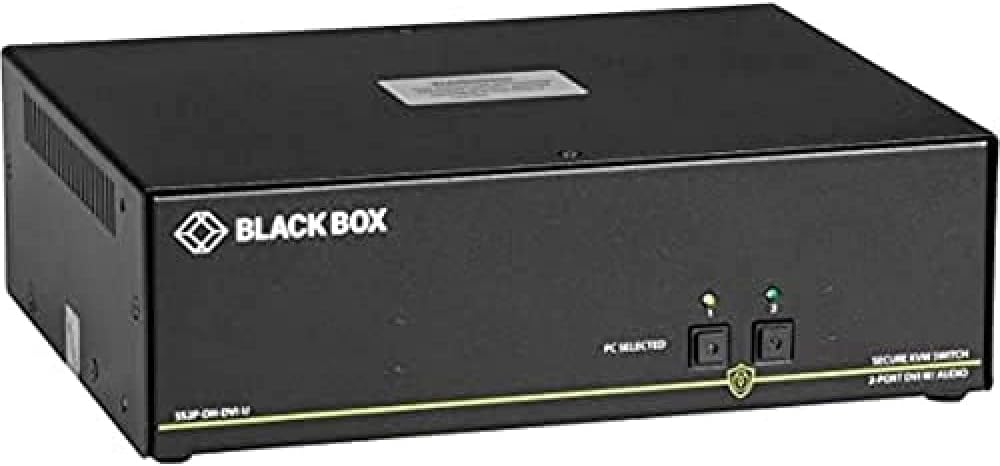 Black Box NIAP 3.0 Secure 2-Port Dual-Head DVI-I KVM Switch - 2 Computer(s) - 1 Local User(s) - 384