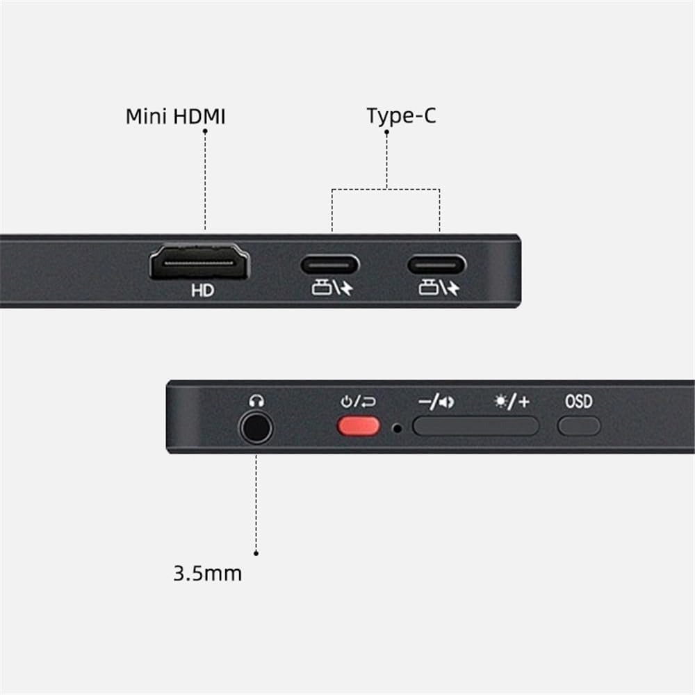 Portable Monitor for Laptop 15.6 Inch 1080P FHD IPS Portable Monitor Travel Second for Laptop Portable Gaming Monitor