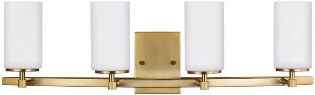 Generation Lighting 4424604EN3-848 Alturas Four - Light Wall/Bath Vanity Style Fixture, Satin Brass