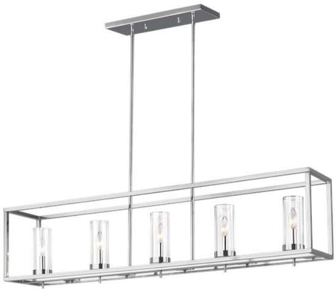 Generation Lighting 6690305-05 Zire Five Light Island Pendant, Chrome