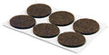 6 Pack 3/4' Brown Round Self Adhesive Felt Curpboard Door Pads - Pack of (50-6 Packs)