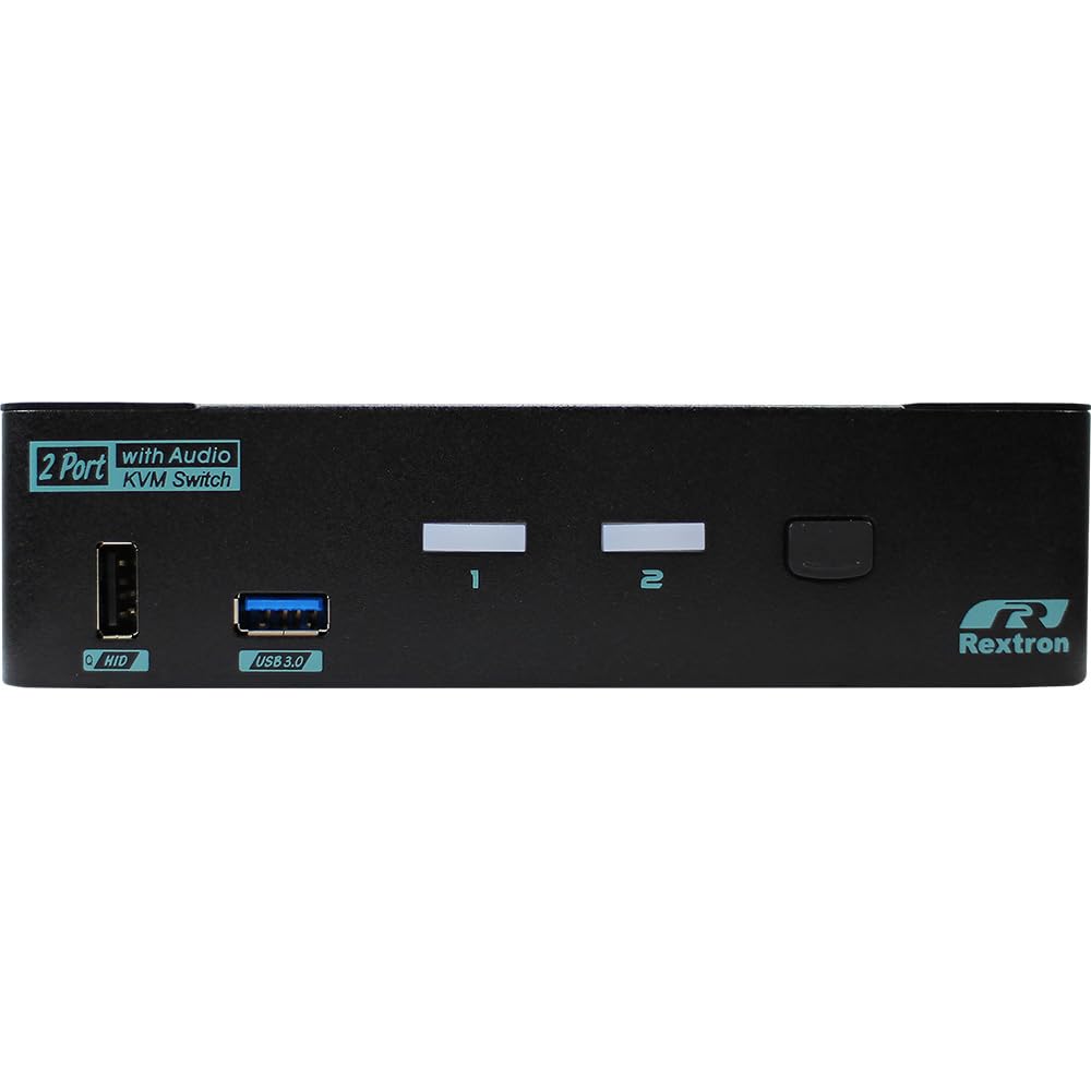 Displayport 1.2 & HDMI 2.0 KVM for 2 Computers 1 Monitor, 4K@60Hz, HDR10, HDCP 2.2/1.4 Compliance, USB 3.2 Gen 1, EDID Management, Auto/Manual Scan, Hotkey Control, Push Buttons, PKABM-G3112