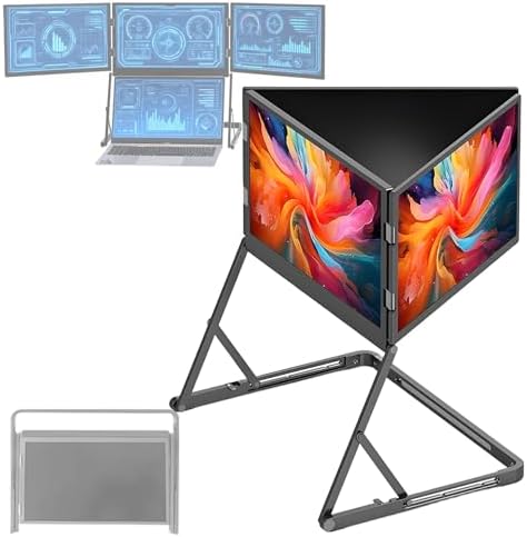 15.6in Triple Laptop Screen Extender Monitor,FHD 1080P IPS Plug-Play,Compatible,for Win/Mac(M1 M2 M3),for 13.6-17.3in Laptop