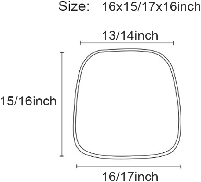 6 Pack Chair Seat Cushion Dining Kitchen Chairs Pad with Ties,1'/2'/3'/4' Thick Non-Slip Indoor Outdoor Chair Pad High Density Foam Seat Cushion with Removable Cover (Black,4' Thick - 17'x16')