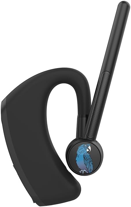 BlueParrott M500‑XT Mono Bluetooth Headset, 93% Noise‑Cancelling AI‑Powered Dual‑Mic, Open‑Ear Design for Rideshare & Delivery Drivers, IP54‑Rated, 11 Hours Talk Time, Black