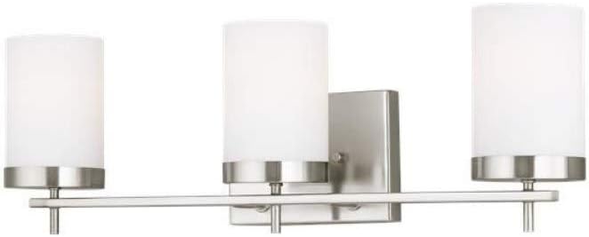 Generation Lighting 4490303-962 Zire Three Light Bath, Brushed Nickel