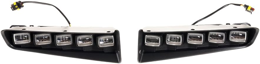LED Fog Lights Compatible with Ford Bronco 2021-2026 Accessories | 2/4 Door, Modular Bumper, Sequential LED, Switchback DRL Turn Signal Lamps, White/Amber Light, 2PCS