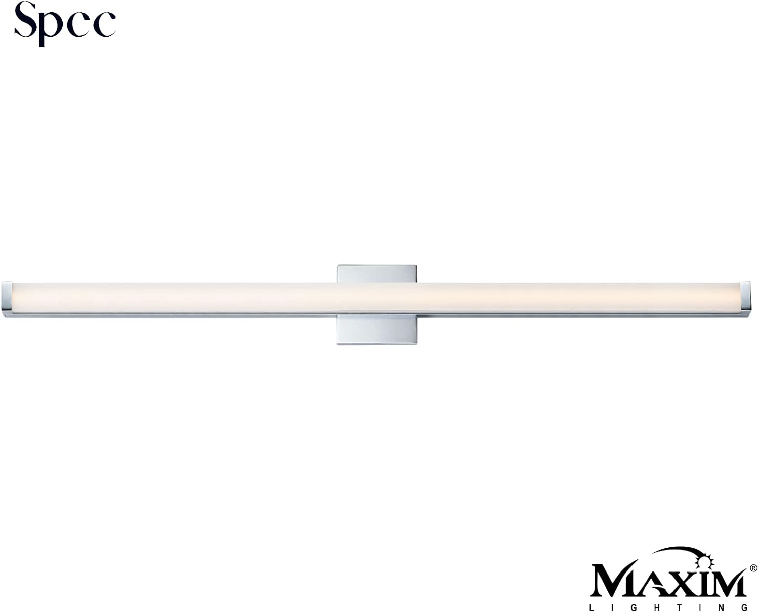 Maxim Lighting Spec Vanity 48' 1-Light Bath Vanity Light | Polished Chrome Aluminum Finish | Pmma Acrylic Shade | Contemporary Indoor Light Fixture | Ideal for Bathrooms & Powder Rooms | 52008PC