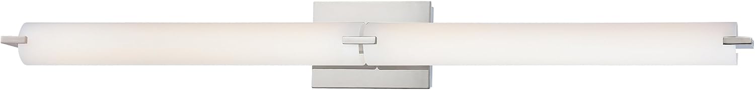 GEORGE KOVACS P5046-077-L Tube LED Vanity Bath Light, 2-Light, 40 Total Watts, 4.75-in H x 39.75-in W, Chrome
