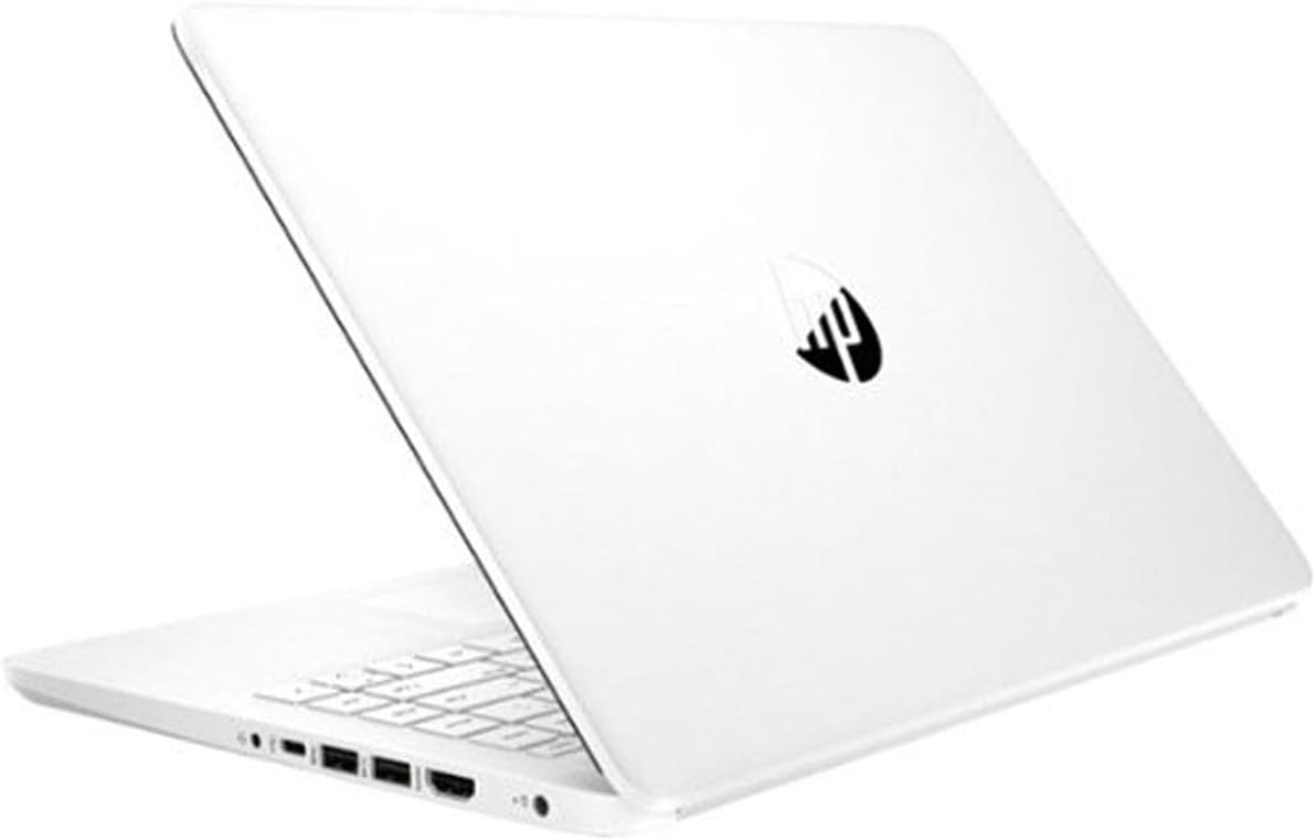 HP 14-dq0032dx 14' HD Notebook Computer, Intel Celeron N4020 1.1GHz, 4GB RAM, 64GB eMMC Flash Memory, Windows 11 Home S Mode, Snowflake White