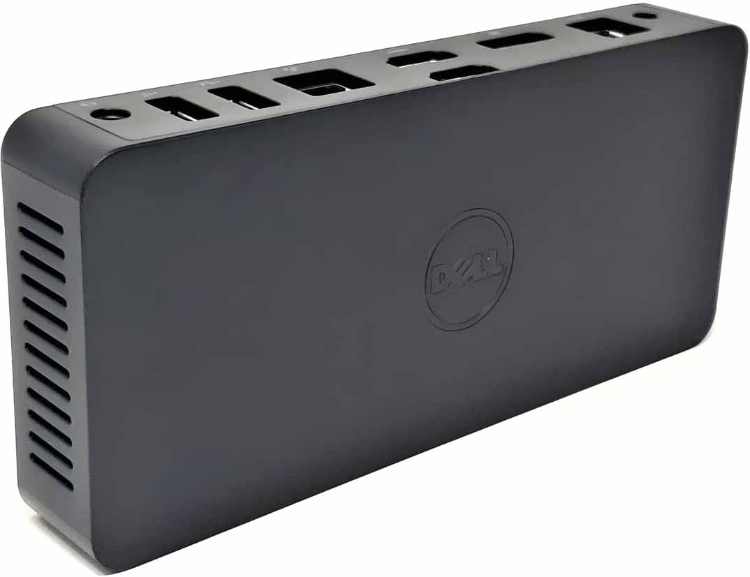 Dell D3100 Docking Station Bundle - Dual Monitor USB 3.0 Ultra HD/4K Support - Includes HDMI Cable, 65W Power Adapter, Ethernet Cable & Microfiber Cleaning Cloth (Renewed)