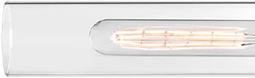 Lark Shea Two-Light Bath Vanity Fixture, Cylindrical Clear Glass Shades, Mount Vertically or Horizontally, Chrome