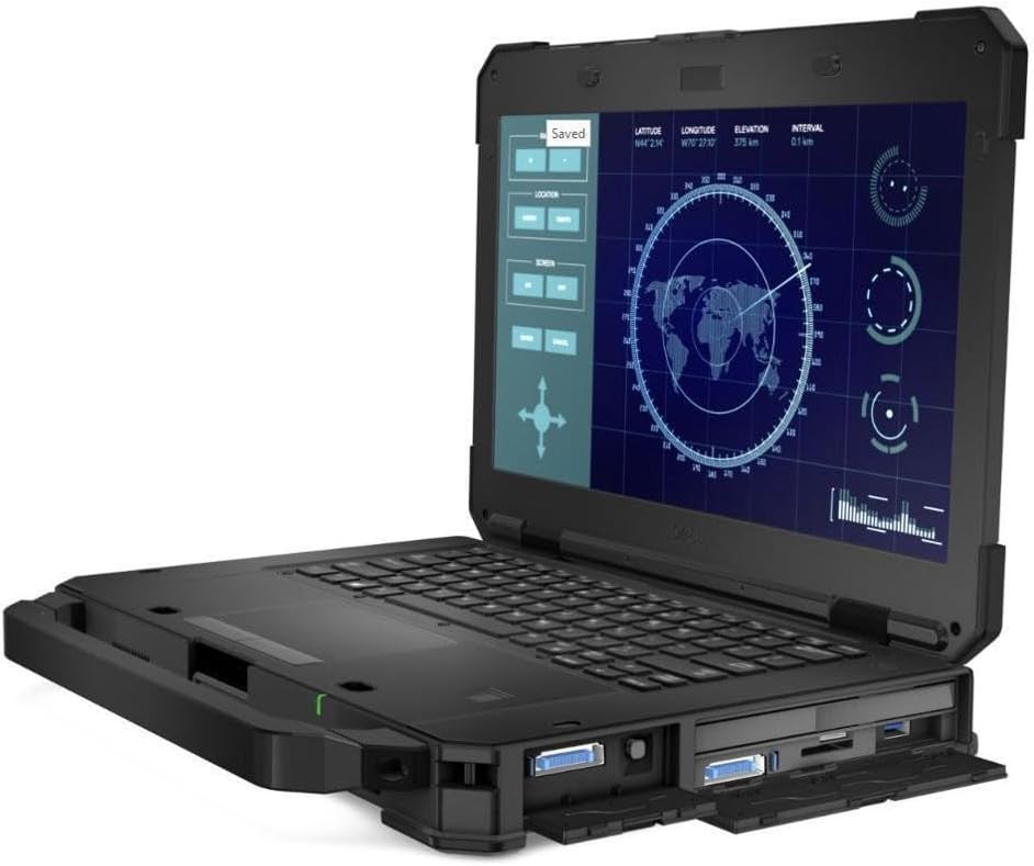 Dell Latitude Rugged 5424 Laptop Computer, Core i7-8650U 4.2 GHz, 14' FHD (920x1080) Tough Laptop, 16GB RAM, 256GB SSD Hard Drive, WiFi, Bluetooth, Windows 11 Pro(Renewed)