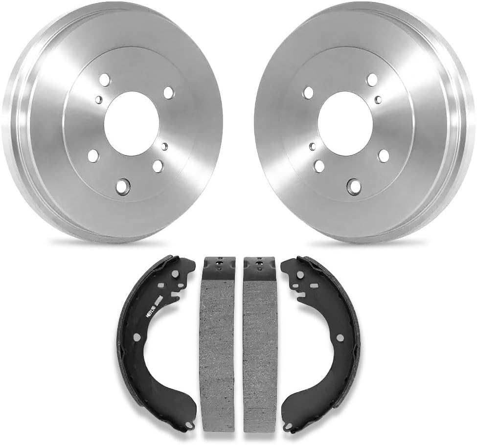 6PCs Rear Brake Drum and Shoes Kit Automotive Repalacement fits Honda Civic 1.8L 2006 2007 2008 2009 2010 2011 2012 2013 2014 2015, fits Honda Accord 2.4L 2003 2004 2005 2006 2007