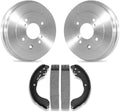 6PCs Rear Brake Drum and Shoes Kit Automotive Repalacement fits Honda Civic 1.8L 2006 2007 2008 2009 2010 2011 2012 2013 2014 2015, fits Honda Accord 2.4L 2003 2004 2005 2006 2007