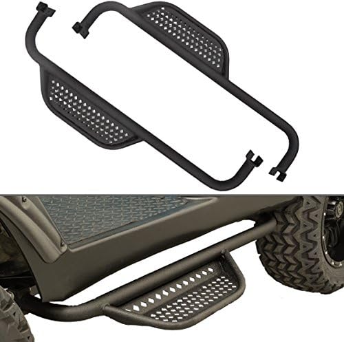 MadJax MJFX EZGO TXT Golf Cart Armor Nerf Bar Drop Down Side Step and Mounting Kit | Black Matte Texture | Compatible with 1994.5-Up Models