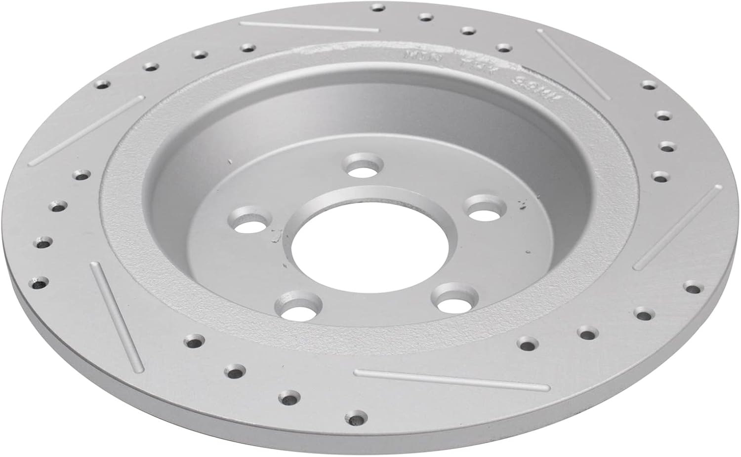 TRQ Performance Front and Rear Brake Rotor Set G Coated Drilled and Slotted Compatible with 2015-2020 Ford Mustang