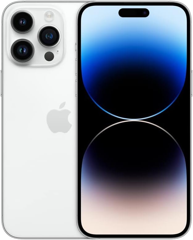 Apple iPhone 14 Pro Max, 128GB, Silver - Locked to T-Mobile (Renewed)