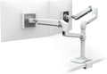 Ergotron – LX Vertical Stacking Dual Monitor Arm, VESA Desk Mount – for 2 Monitors Up to 24 Inches, 7 to 20 lbs Each – Under Mount C-Clamp, White