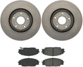 4Pcs Front Brake Kit - Brake Pads and Rotors Kit Automotive Replacement Brake Kits for Acura CSX 2007-2010 for Acura RSX 2002-2006 for Honda Civic 2006-2011