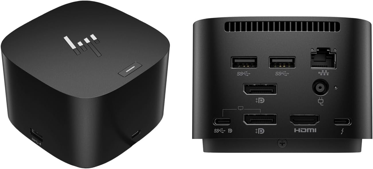 HP Thunderbolt 4 Dock 120W G4, 13-in-1 USB C Docking Station with Max 100W Charging, 4 Displays 4K Display, Ethernet Port, 6 USB Ports, HDMI, 2 Displayport for Laptop, MacOS, ChromeOS, PC