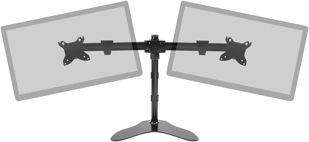 Monoprice Dual Monitor Free Standing Adjustable Desk Mount - for Monitors 15~30in, Up to 100 x 100 VESA, Black