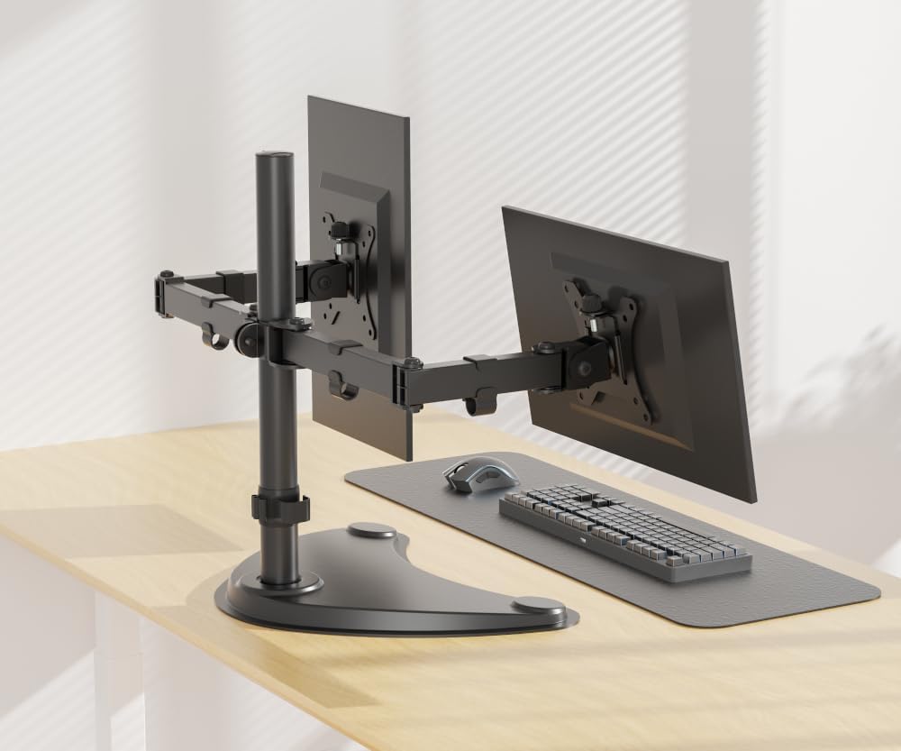 KS Doublesight Displays 2 Full HD 24' Monitors (1920 x 1080), 75Hz, Dual Monitor Stand Combo