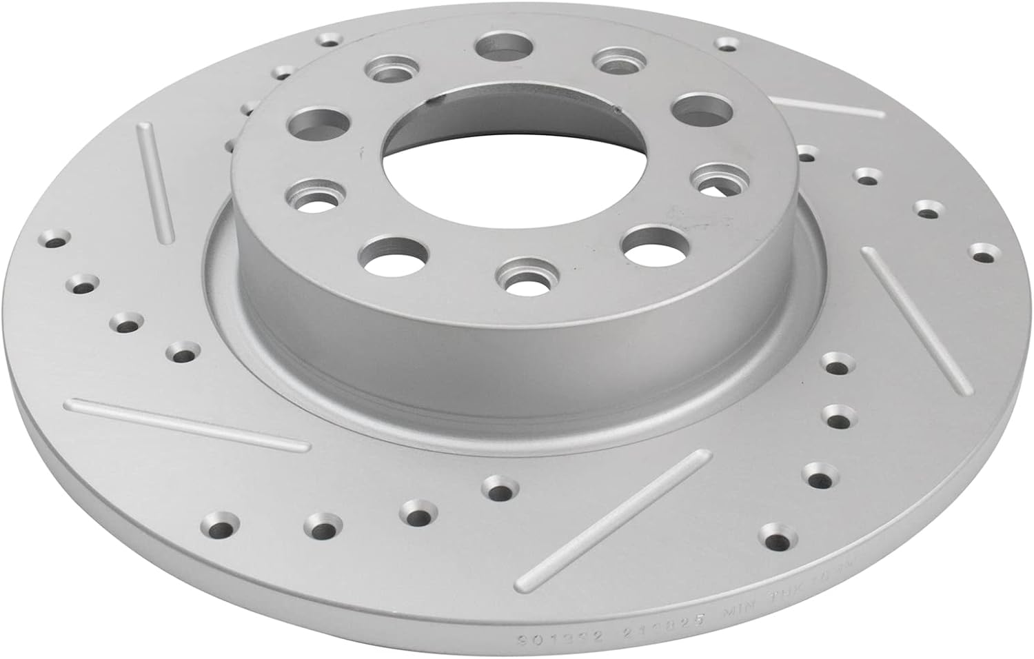 TRQ Performance Front and Rear Brake Rotor Set G Coated Drilled and Slotted Compatible with 2016-2023 Fiat 500X 2017-2022 Jeep Compass 2015-2023 Renegade
