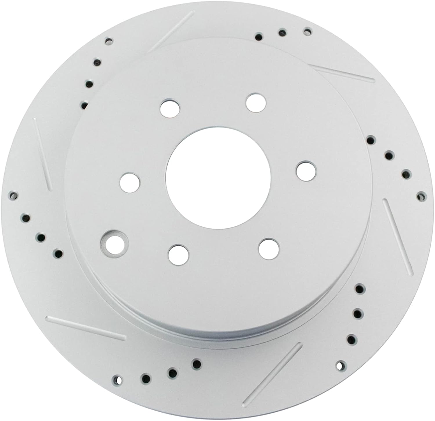 TRQ Performance Front and Rear Brake Rotor Set G Coated Drilled and Slotted Compatible with 2005-2012 Nissan Pathfinder