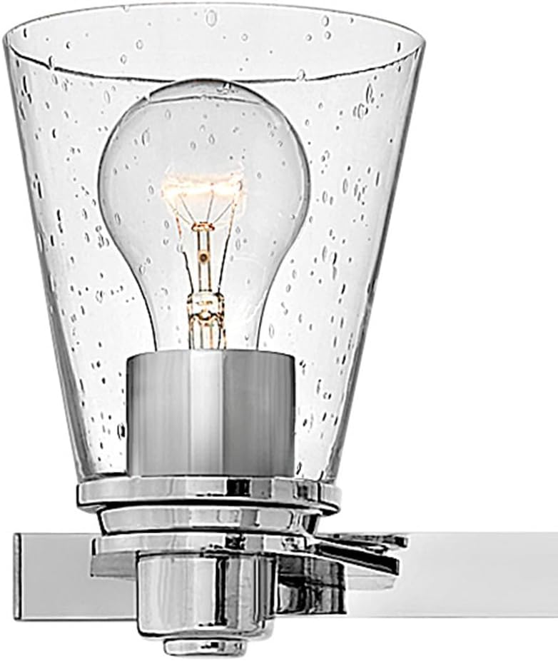 Hinkley Avon Collection Contemporary Modern Six Light Bathroom Vanity Fixture, Chrome with Clear Glass