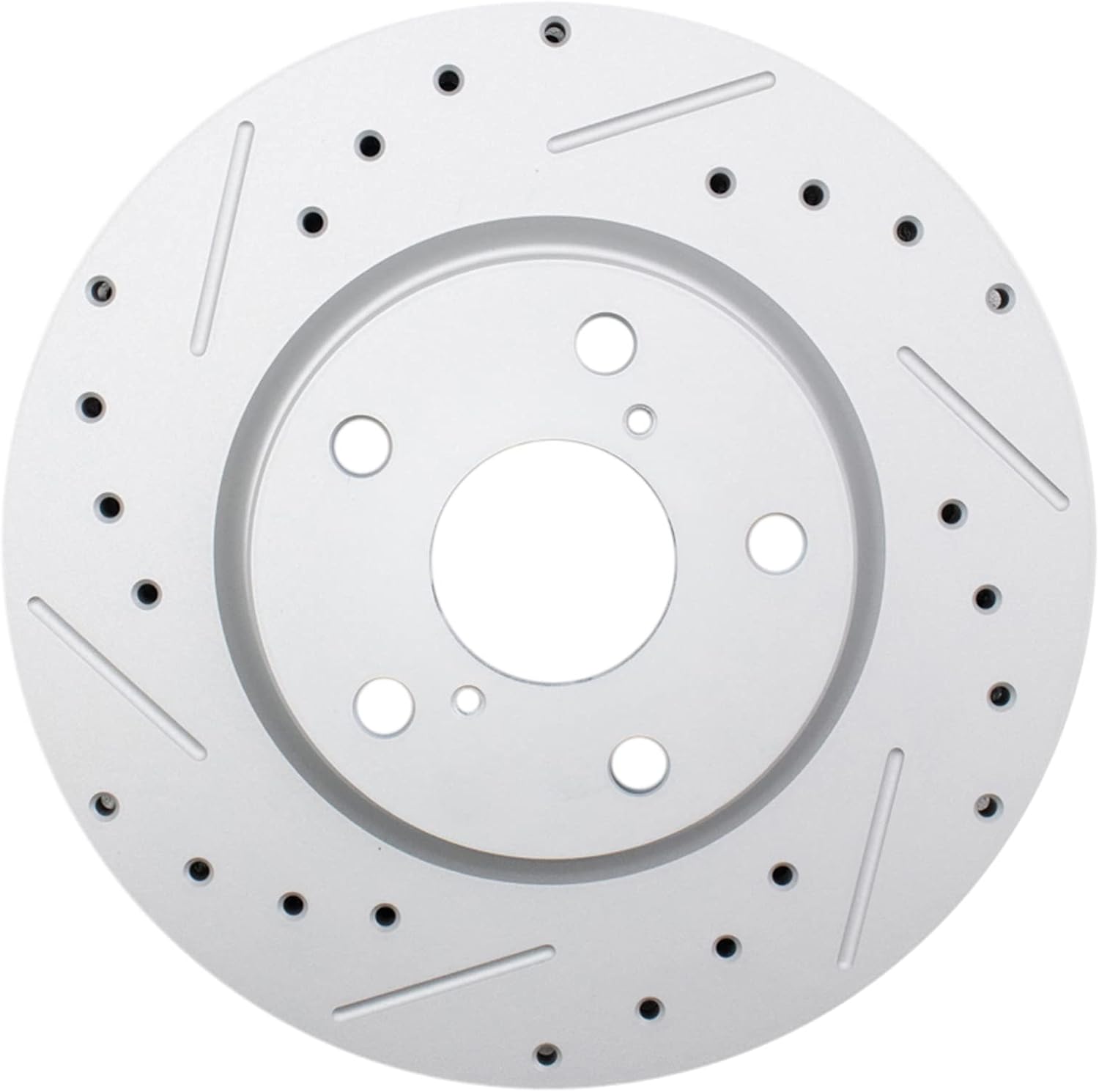TRQ Performance Front and Rear Brake Rotor Set G Coated Drilled and Slotted Compatible with 2009-2013 Lexus IS250