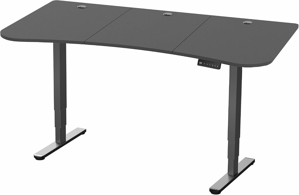VIVO Electric 63 x 32 in Dual Motor Standing Desk, Memory Height Adjustment, 2B Series, Black Top Black Frame, DESK-KIT-2B1B
