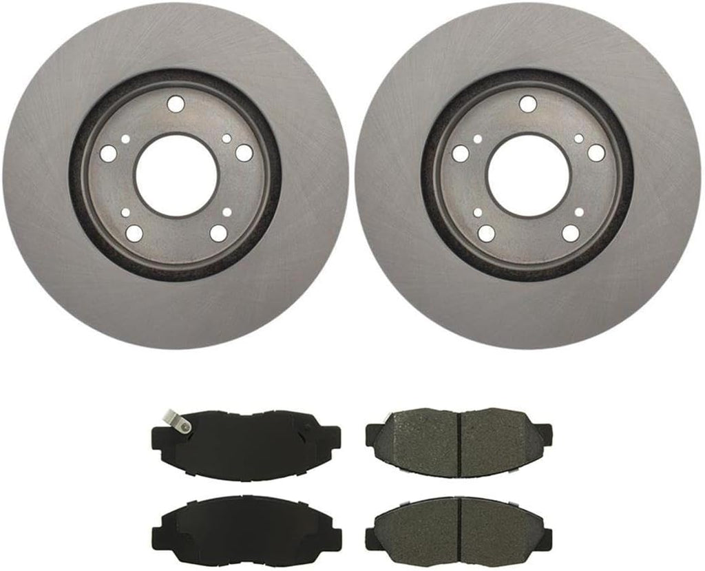 Front Brake Pads and Rotors Kit, (Set of 3) Automotive Replacement Brake Kits Dwvksz, for Honda Civic 1.8L 2006-2011